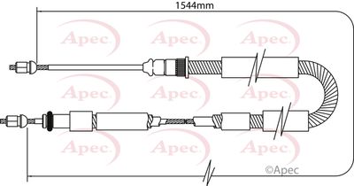 Cable Pull, parking brake APEC CAB1077