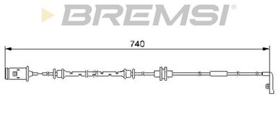 BREMSI WI0583 Датчик износа тормозных колодок  для CHEVROLET ASTRA (Шевроле Астра)