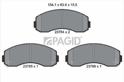 Zestaw klocków hamulcowych, hamulce tarczowe PAGID T1321N