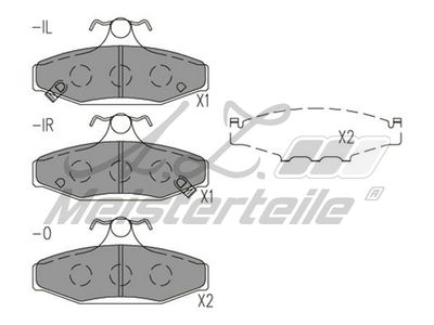 комплект спирачно феродо, дискови спирачки A.Z. Meisterteile AZMT-44-022-2267