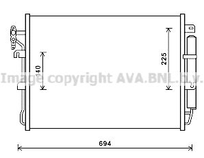 AVA QUALITY COOLING AUA5215D Радиатор кондиционера  для LAND ROVER DISCOVERY III (L319) 2.7 TD 4x4