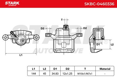 спирачен апарат STARK SKBC-0460336