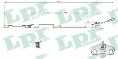 Cable Pull, parking brake C0448B