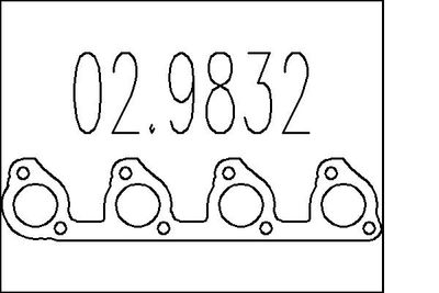 MTS 02.9832 Прокладка глушителя для FORD FUSION