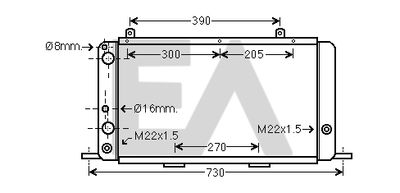 Радиатор, охлаждение двигателя EACLIMA 31R02019 для AUDI 80