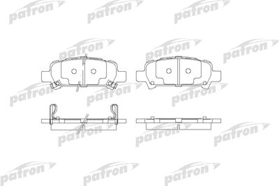 Комплект тормозных колодок, дисковый тормоз PATRON PBP1333 для SUBARU FORESTER
