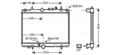 RADIATOR RACIRE MOTOR AVA QUALITY COOLING PE2235