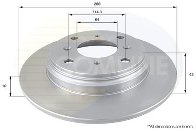 COMLINE ADC0525 Тормозные диски  для HONDA ACCORD (Хонда Аккорд)
