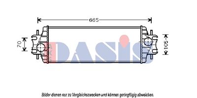 AKS DASIS 157015N Интеркулер  для NISSAN PRIMASTAR (Ниссан Примастар)