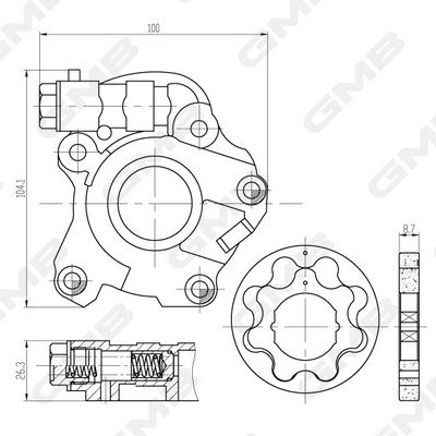 GMB GOAS-138A Масляный насос  для TOYOTA YARIS (Тойота Ярис)