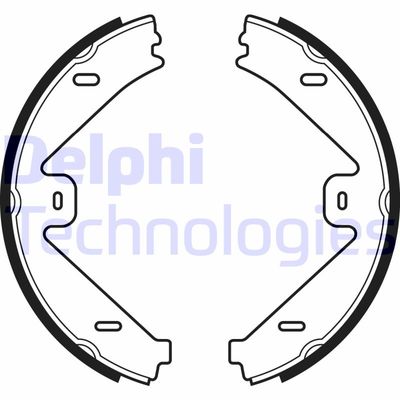 Bromsbackar, sats, parkeringsbroms DELPHI LS2036