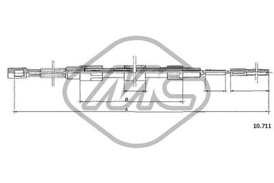 Тросик, cтояночный тормоз Metalcaucho 83701 для VW TRANSPORTER