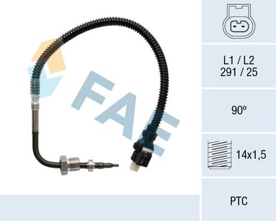 Jutiklis, išmetamųjų dujų temperatūra