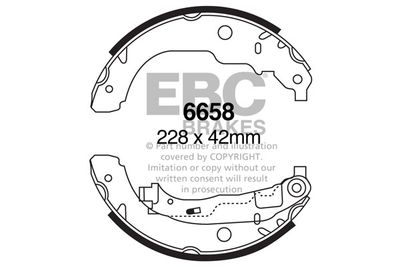 Комплект тормозных колодок EBC Brakes 6658 для PEUGEOT 207