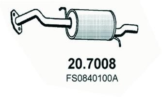 Глушитель выхлопных газов конечный ASSO 20.7008 для MAZDA MX-6