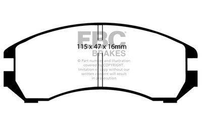 Комплект тормозных колодок, дисковый тормоз EBC Brakes DP665 для SUZUKI SWIFT