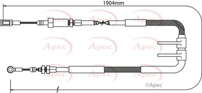 Cable Pull, parking brake APEC CAB1071