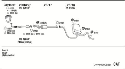 SISTEM DE ESAPAMENT WALKER DWK010005BB