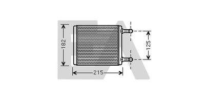 Теплообменник, отопление салона EACLIMA 45C50010 для MERCEDES-BENZ VIANO