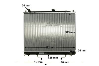 Chladič motora, chladič vody MAHLE CR 1072 000S