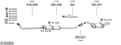 SISTEM DE ESAPAMENT BOSAL SYS05050
