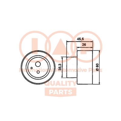 IAP QUALITY PARTS 127-21051 Натяжной ролик ремня ГРМ  для KIA CARNIVAL II (GQ) 2.5 V6