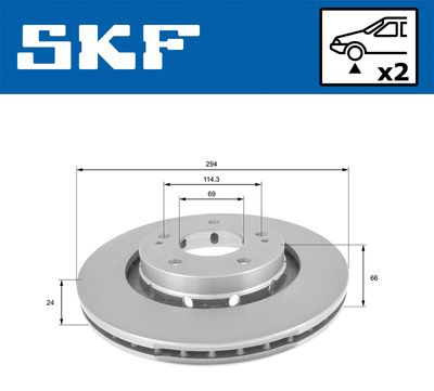DISC FRANA SKF VKBD80127V2 1