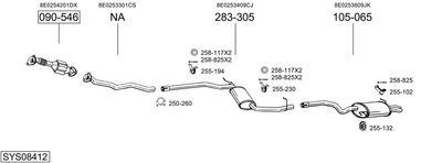 Изпускателна система BOSAL SYS08412