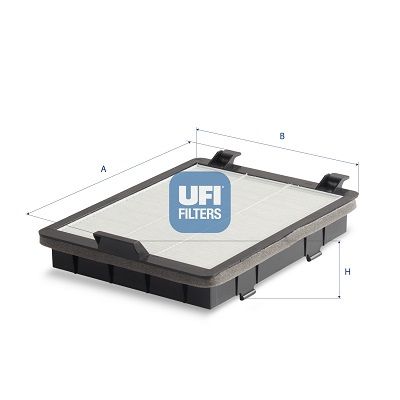 Cabinefilter (277x189x66mm, patroon) past: CATERPILLAR 314E, 321DLCR, 323DL, 329D, 329D2, 329F, 336D2, 336DL, 345D, 6015B, M314F, M315F, M316F, M317F, M318F, M320F, M322F, M323F, MH3022, MH3024