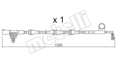 METELLI SU.256 Датчик износа тормозных колодок  для LAND ROVER RANGE ROVER SPORT I (L320) 3.6 D 4x4