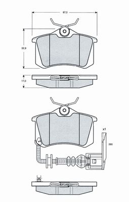 BREMSBELAGSATZ SCHEIBENBREMSE MTR MT622 0