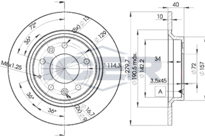 спирачен диск ICER 78BD3268-2