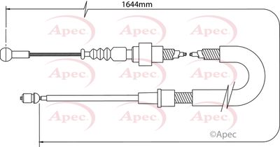 Cable Pull, parking brake APEC CAB1400