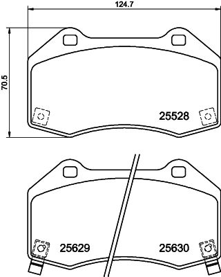 Комплект тормозных колодок, дисковый тормоз HELLA 8DB 355 025-891 для FIAT 124