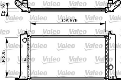 VALEO 734228 Радиатор охлаждения двигателя  для FIAT STILO (Фиат Стило)