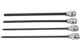 Laser Tools Extra Long Ball End Hex Socket Bit Set 1/2"D 4pc