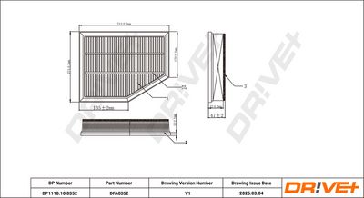 LUFTFILTER DR!VE+ DP1110100352 0