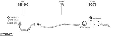 Układ wydechowy BOSAL SYS18402