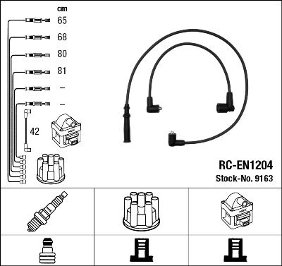 Комплект проводов зажигания NGK 9163 для NISSAN PICK