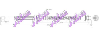 Тормозной шланг KAWE H6886 для MITSUBISHI LANCER