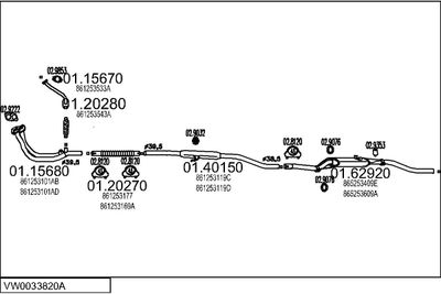 SISTEM DE ESAPAMENT MTS VW0033820A001597