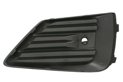 Voorbumper afdekking Voor Links (met parkeersensor gaten, plastic, zwart, HYBRID/Polestar/R-DESIGN) past: VOLVO XC60 II 03.17-12.22