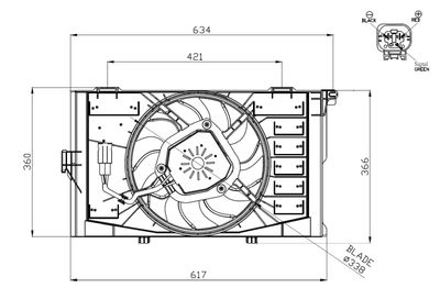 VENTILATOR RADIATOR NRF 47952