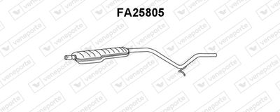 Средний глушитель выхлопных газов VENEPORTE FA25805 для FIAT PALIO