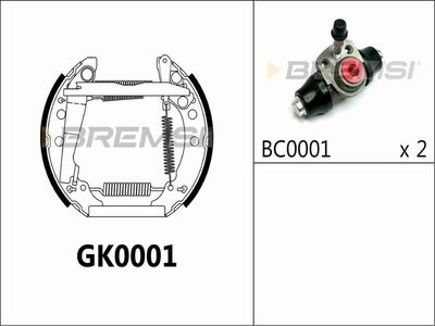 Комплект тормозных колодок BREMSI GK0001 для VW SCIROCCO