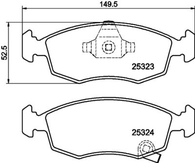 Комплект тормозных колодок, дисковый тормоз 8DB 355 016-231