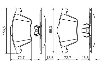 Brake Pad Set, disc brake 0 986 494 492