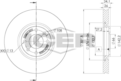 спирачен диск ICER 78BD5017-2