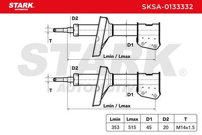 амортисьор STARK SKSA-0133332