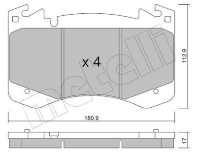 BREMSBELAGSATZ SCHEIBENBREMSE METELLI 2213920